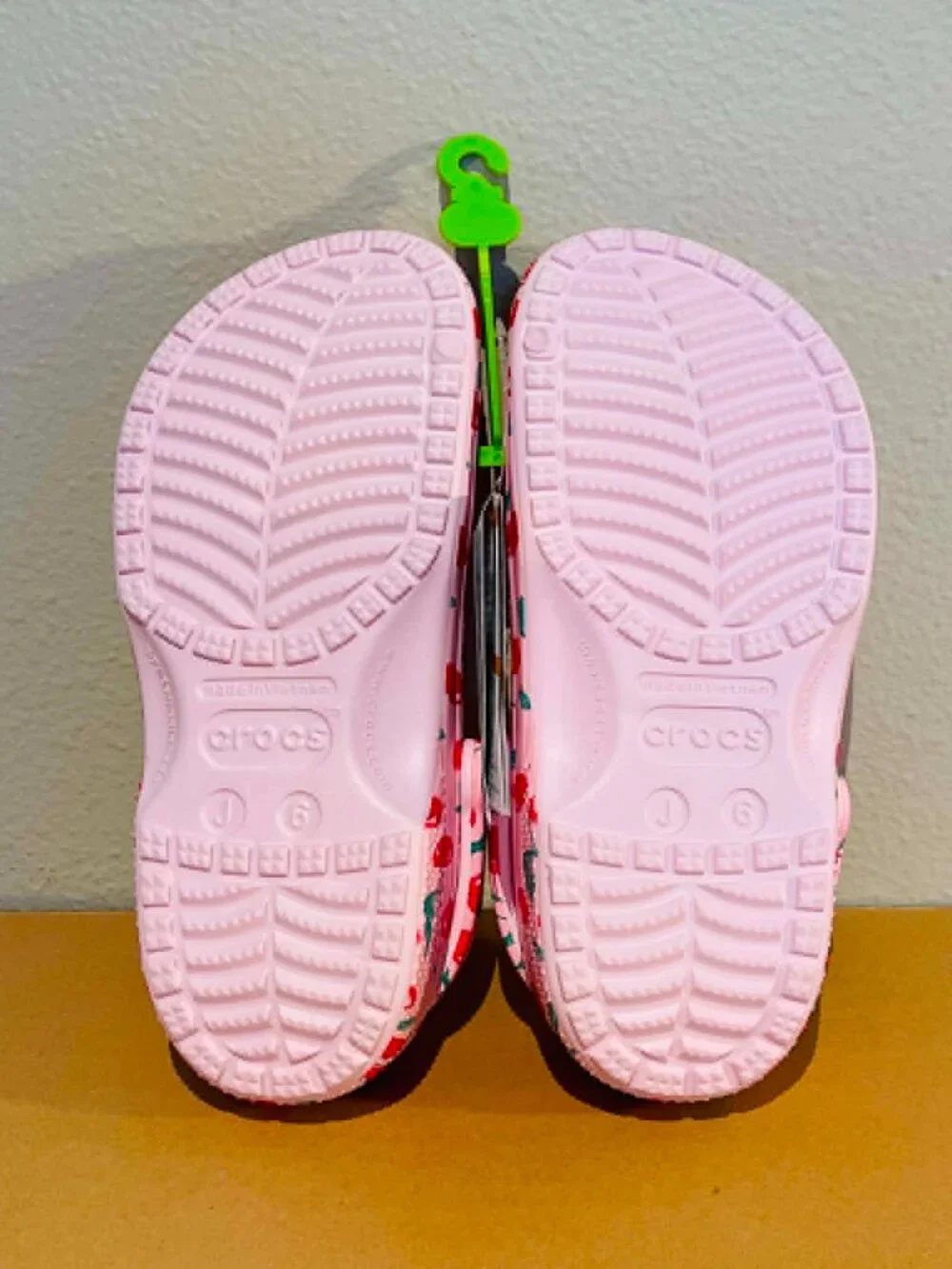Crocs Big Kids Pink Cherry Fruits Classic Clogs - Size J6(W8) - NWT | No Offers